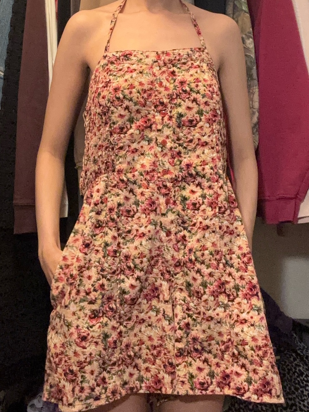 size small johnny martin floral halter romper